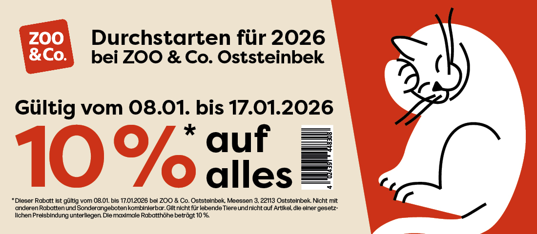 Neujahrsrabatt für ZOO & Co. Oststeinbek
